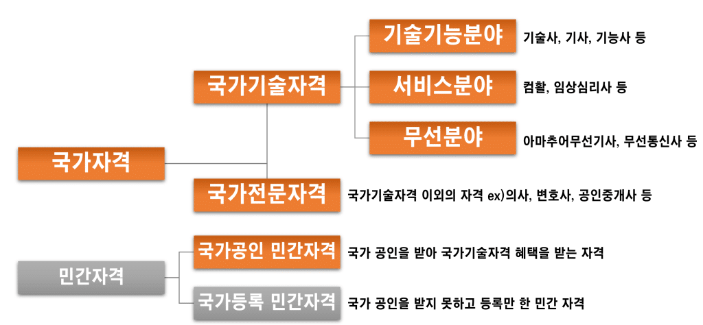 자격증 분류 체계도